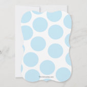 キュートブルー水玉模様クロスバプティスマ招待状 招待状 (裏面)