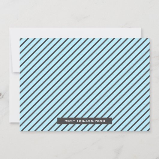 キュートブルー男の赤ちゃんアキカ 招待状 (裏面)