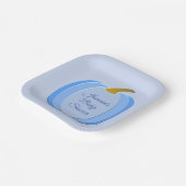 キュートブルー男の赤ちゃんカボチャカスタムンベビーシャワー ペーパープレート (傾斜あり)