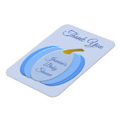 キュートブルー男の赤ちゃんカボチャカスタムンベビーシャワー マグネット (左側)