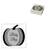 キュートブルー男の赤ちゃんカボチャカスタムンベビーシャワー ラバースタンプ (押印)