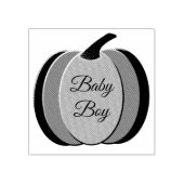 キュートブルー男の赤ちゃんカボチャカスタムンベビーシャワー ラバースタンプ (インプリント)