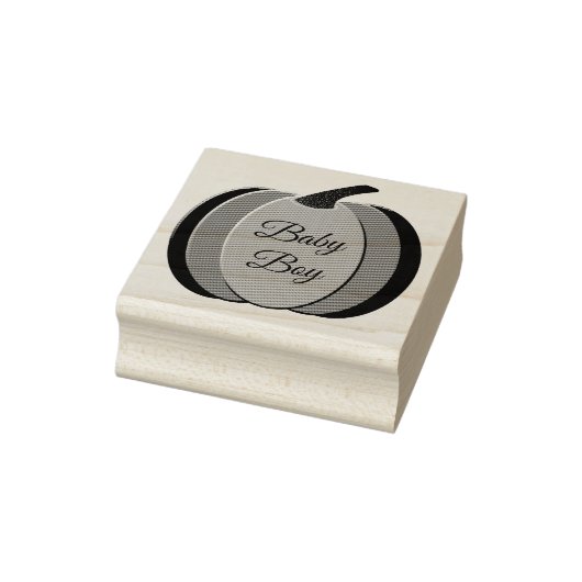 キュートブルー男の赤ちゃんカボチャカスタムンベビーシャワー ラバースタンプ (スタンプ)