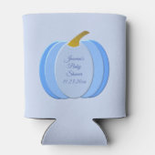 キュートブルー男の赤ちゃんカボチャカスタムンベビーシャワー 缶クーラー (裏面)