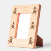 キュートブルー男の赤ちゃんキツネカスタム新生児 レーザー彫刻フレーム (左)