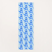 キュートブルー男の赤ちゃんキツネ パターン（の模様が）ある ヨガマット (正面)