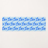 キュートブルー男の赤ちゃんキツネ パターン（の模様が）ある ヨガマット (正面(横))