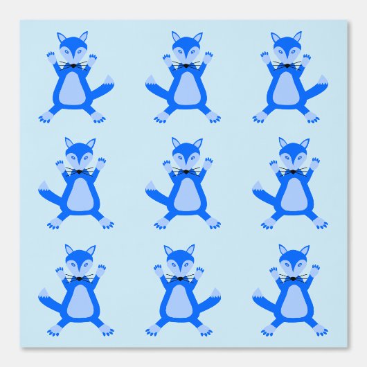 キュートブルー男の赤ちゃんキツネ 壁紙 (正面)