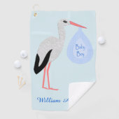 キュートブルー男の赤ちゃんストークカスタム ゴルフタオル (インサイチュ)