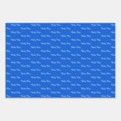 キュートブルー男の赤ちゃんストークカスタム ラッピングペーパーシート (正面3)