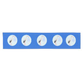 キュートブルー男の赤ちゃんストークベビーシャワー ショートテーブルランナー (横)