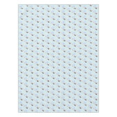 キュートブルー男の赤ちゃんストークベビーシャワー テーブルクロス (正面)