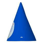 キュートブルー男の赤ちゃんストークベビーシャワー パーティーハット (右)