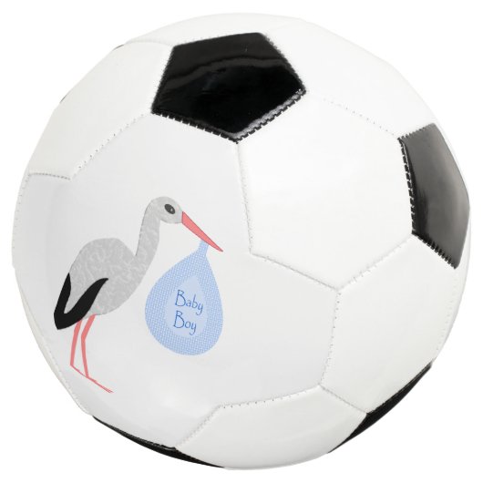 キュートブルー男の赤ちゃんストーク サッカーボール (3/4)