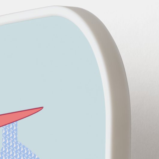 キュートブルー男の赤ちゃんストーク ピックルボールラケット (左詳細)