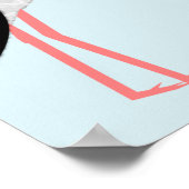 キュートブルー男の赤ちゃんストーク ポスター (角)