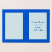 キュートブルー男の赤ちゃんストーク 箔カード (内部)