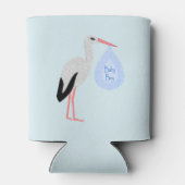 キュートブルー男の赤ちゃんストーク 缶クーラー (裏面)