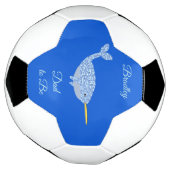 キュートブルー男の赤ちゃんナルファルパパへカスタム サッカーボール (回転)