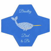 キュートブルー男の赤ちゃんナルファルパパへカスタム サッカーボール (フラット)