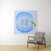 キュートブルー男の赤ちゃんパンプキンカスタム タペストリー (インサイチュ(横))