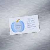 キュートブルー男の赤ちゃんパンプキンカスタム マグネット名刺 (インサイチュ)