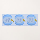 キュートブルー男の赤ちゃんパンプキンカスタム ヨガマット (正面(横))