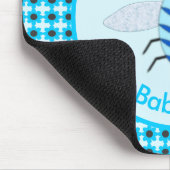 キュートブルー男の赤ちゃんビーカスタム マウスパッド (コーナー)