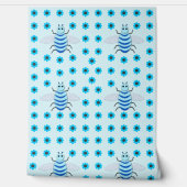 キュートブルー男の赤ちゃんビーパターン（の模様が）ある 壁紙 (ほどく)