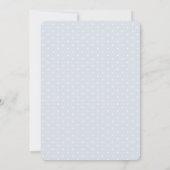 キュートブルー男の赤ちゃんホリデー誕生 案内状 (裏面)