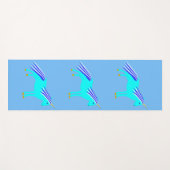 キュートブルー男の赤ちゃんユニコーン ヨガマット (正面(横))