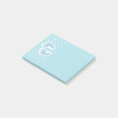 キュートブルー男の赤ちゃん足イラストレーション ポストイット (アングル)