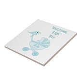 キュートブルー男の赤ちゃん タイル (側面)