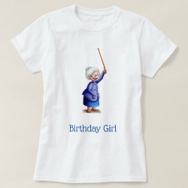 キュートブルー祖母誕生日 Tシャツ