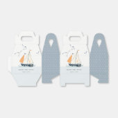 キュートブルー航海のセイボートパステルベビーシャワー フェイバーボックス (折り畳みなし)