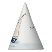 キュートブルー航海のセイボートパステル子供の誕生日 パーティーハット (右)