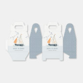 キュートブルー航海のセイボートパステル子供の誕生日 フェイバーボックス (折り畳みなし)