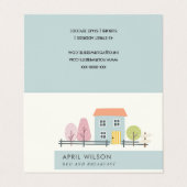 キュートブルー赤面ガーデンホームステイベッド&ブレックファースト 名刺 (外部フラット)