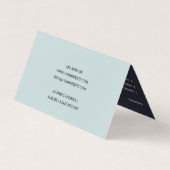 キュートブルー赤面ガーデンホームステイベッド&ブレックファースト 名刺 (裏面)