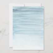 キュートブルー雪だるまウォーターカラーホリデーパーティー 招待状 (裏面)