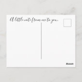 キュートブルー&ホワイトウォーター色レトロヴィンテージグランプ ポストカード (裏面)