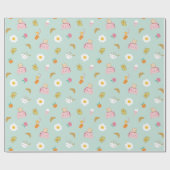 キュートブレックファーストオンミント ラッピングペーパー (フラット)