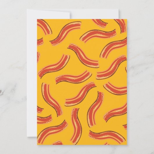 キュートブレックファーストブランチキッド1st誕生日パーティーベーコン 招待状 (裏面)