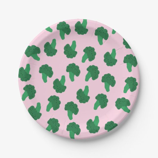 キュートブロッコリー紙プレート ペーパープレート (正面)