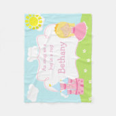 キュートブロンデザリトルプリンセス フリースブランケット (正面)