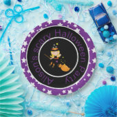 キュートブロンドウィッチハローウィンパーティ ペーパープレート (パーティー)