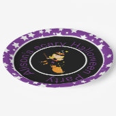 キュートブロンドウィッチハローウィンパーティ ペーパープレート (アングル)