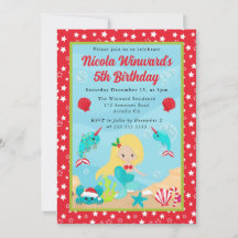 キュートブロンドクリスマスマーメイド子供の誕生日