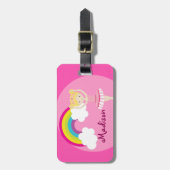 キュートブロンドバレエガールカスタム ラゲッジタグ (正面縦)