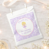 キュートブロンドバレリーナバースデーパーティー フェイバーバッグ (クリップ留めされた状態)